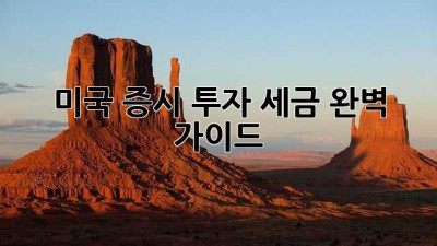 미국 증시 투자, 세금 완벽 가이드